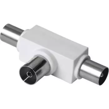 Сплиттер (разветвитель) антенный HAMA 00122471 Coax (f)/Coax (m)/Coax (m) белый