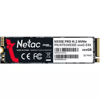 SSD накопитель NeTac N930E Pro PCIe 3 x4 M.2 2280 NVMe 3D NAND SSD 256GB, R/W up to 2040/1270MB/s 3Y