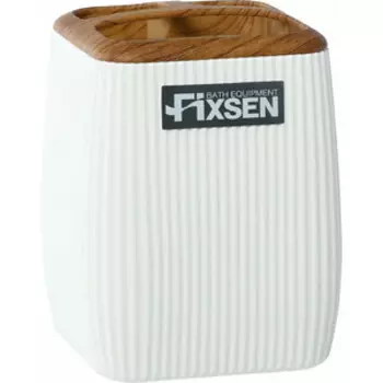 Стакан для ванной Fixsen White Wood белый/дерево (FX-402-3)