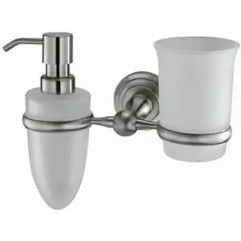 Стакан и дозатор Wasserkraft Ammer никель (K-7089)