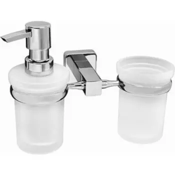Стакан и дозатор Wasserkraft Lippe хром (K-6589)