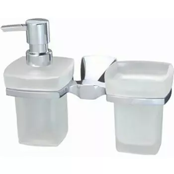 Стакан и дозатор Wasserkraft Wern хром (K-2589)