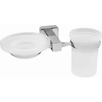 Стакан и мыльница Wasserkraft Lippe хром (K-6526)