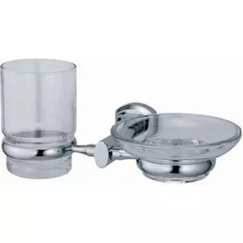 Стакан и мыльница Wasserkraft Oder хром (K-3026)