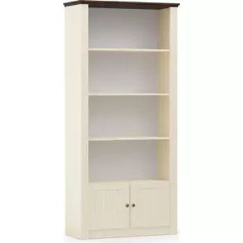 Стеллаж ОЛМЕКО 37.08 Прованс бежевый/дуб кальяри/профиль: Masa Decor слоновая кость