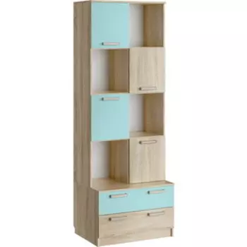 Стеллаж Сильва НМ 013.10 акварель дуб сонома/кенди