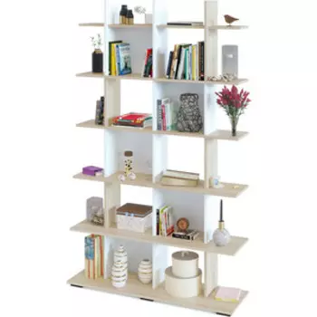 Стеллаж СОКОЛ СТ-6 дуб сонома/белый