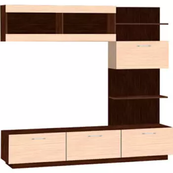 Стенка LuxDorf ГТ3 венге/дуб млечный