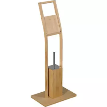 Стойка напольная Sapho Bambus с ершкиом и держателем туалетной бумаги, бамбук (BI026)