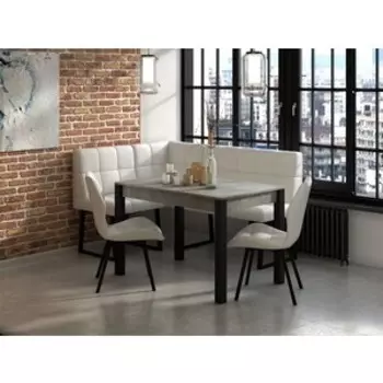 Стол Бител Милан-1 Н.П (Ателье Светлое, Черный) (BTL10000817)