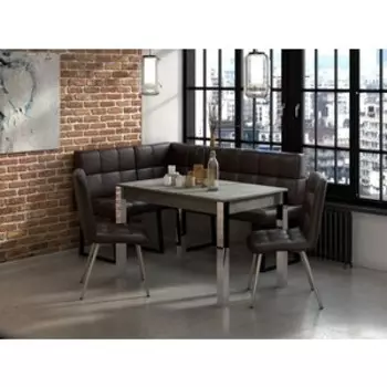 Стол Бител Милан-1 Н.П (Ателье Светлое, Хром Н.П) (BTL10000816)