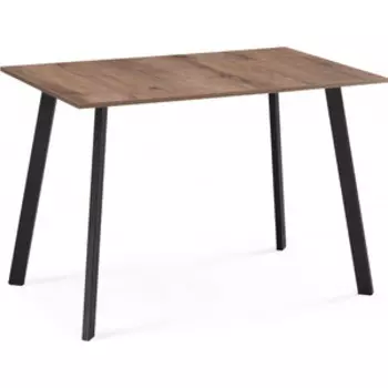 Стол деревянный Woodville Ремли 110х67х76 дуб галифакс табак / черный (584295)