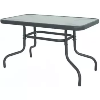 Стол Garden story к набору Марсель 90x50 см (каркас черный, столешница прозрачная) (SC-089)