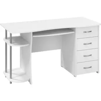 Стол компьютерный Compass Эконом-стандарт С-222БН белый структурный