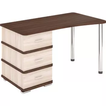 Стол компьютерный МЭРДЭС СД-35 КШШ ПРАВ карамель/шамони/шамони