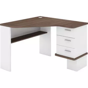 Стол компьютерный МЭРДЭС СД-45С БЕШ-ПРАВ белый/шамони