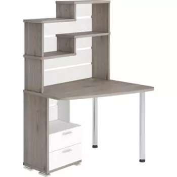 Стол компьютерный МЭРДЭС СК-24 НБЕ-ПРАВ нельсон/белый