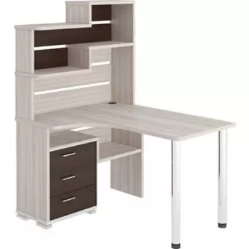 Стол компьютерный МЭРДЭС СР-132 КВ-ЛЕВ карамель/венге