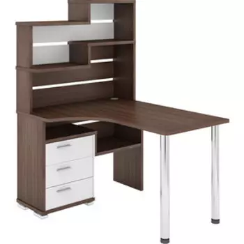 Стол компьютерный МЭРДЭС СР-132 ШБЕ-ЛЕВ шамони/белый