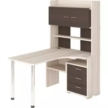 Стол компьютерный МЭРДЭС СР-133 КВ-ПРАВ карамель/венге