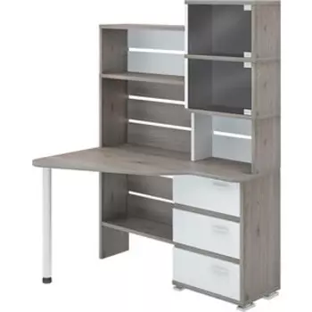 Стол компьютерный МЭРДЭС СР-322 НБЕН-ЛЕВ нельсон/белый/нельсон