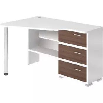 Стол компьютерный МЭРДЭС СР-322С БЕШ-ЛЕВ белый/шамони