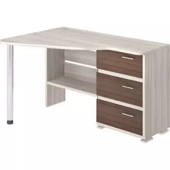 Стол компьютерный МЭРДЭС СР-322С КШ-ЛЕВ карамель/шамони