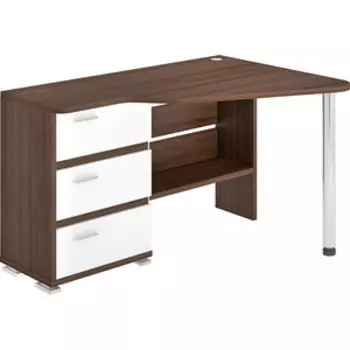 Стол компьютерный МЭРДЭС СР-322С ШБЕ-ПРАВ шамони/белый