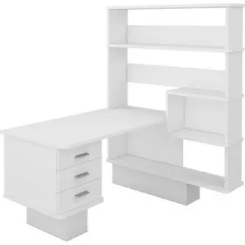 Стол компьютерный МЭРДЭС СР-520 БЕ-ПРАВ белый