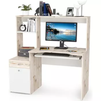 Стол компьютерный Моби Комфорт 12.70 белый шагрень/винтаж (1023666)