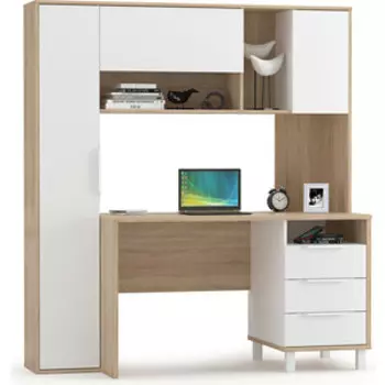 Стол компьютерный Моби Комфорт 12.95 дуб сонома/белый не универсальная сборка