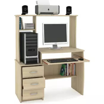 Стол компьютерный Моби Комфорт 5 СКР дуб сонома