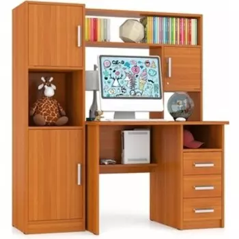 Стол компьютерный с надстройкой Мебельный двор С-МД-СК9 с пеналом С-МД-СК9П вишня