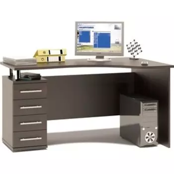 Стол компьютерный СОКОЛ КСТ-104 венге левый