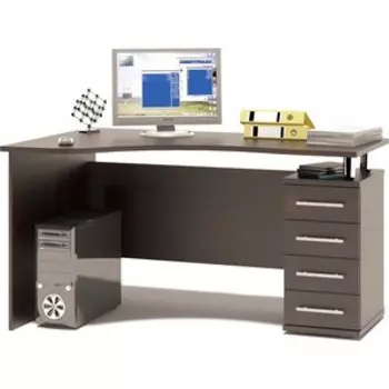 Стол компьютерный СОКОЛ КСТ-104 венге правый