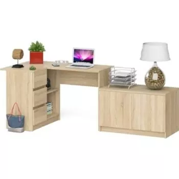 Стол компьютерный СВК Мори МС-16 левый + Тумба МА900.1, цвет дуб сонома (1026836)