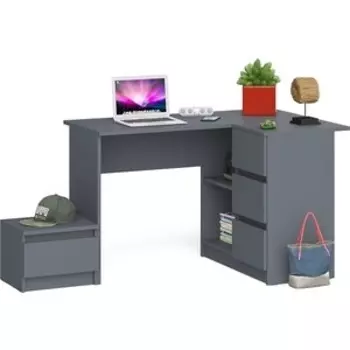 Стол компьютерный СВК Мори МС-16 правый + Тумба ТМП400.1, цвет графит (1026861)