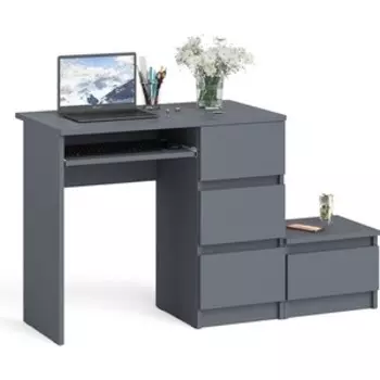 Стол компьютерный СВК Мори МС-6 правый + Тумба ТМП400.1, цвет графит (1026859)
