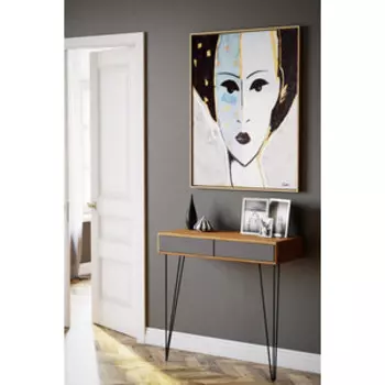 Стол-консоль Мебелик Телфорд дуб американский/графит (П0005128)