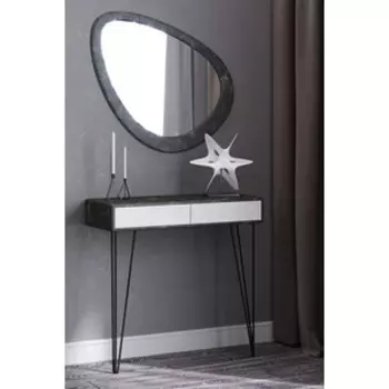 Стол-консоль Мебелик Телфорд серый бетон/белый бетон (П0005130)