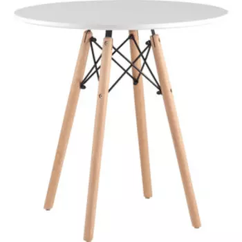 Стол круглый Stool Group Eames DSW D70 белый/деревянные ножки Z-230/70