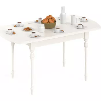 Стол Мебель-24 Амальфи слоновая кость овальный