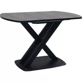 Стол Мир стульев Саен 23 краска черный муар, столешница МДФ, пластик сосна пандероса (вставка бабочка)