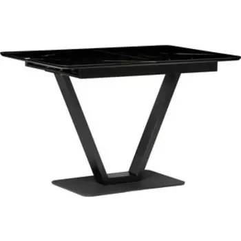 Стол на тумбе Woodville Бугун 120(160)х80х77 обсидиан / черный