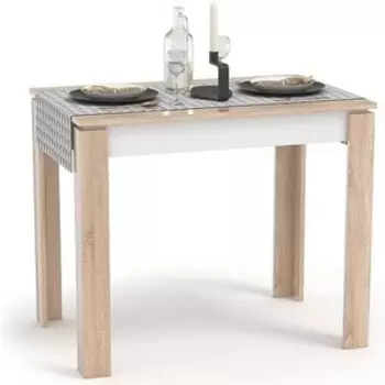 Стол обеденный Атмосфера Оптима дуб сонома/белый