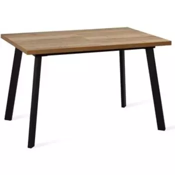 Стол обеденный Dikline HB120 дуб галифакс (ЛДСП EGGER) / опоры черные