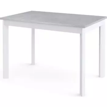 Стол обеденный Dikline L110 Бетон (ЛДСП EGGER) / Опоры белый