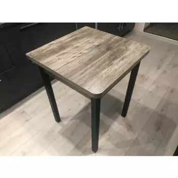 Стол обеденный Катрин ЭКО 60x60 / Сосна пасадена /Опора Квадро черный (KT19690)