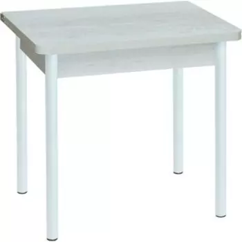 Стол обеденный Катрин Эко 80х60 бетон пайн белый, опора №2 круглая муар белый