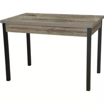 Стол обеденный Катрин Колорадо раздвижной дуб веллингтон, опора Квадро черный муар